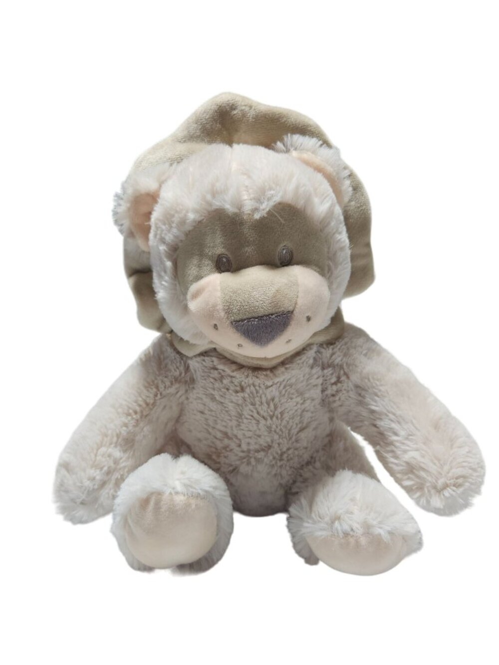Silver One Baby Lion 11 inch Plush Velvet Mane Soft Eyes Stuffed Animal Lovey
